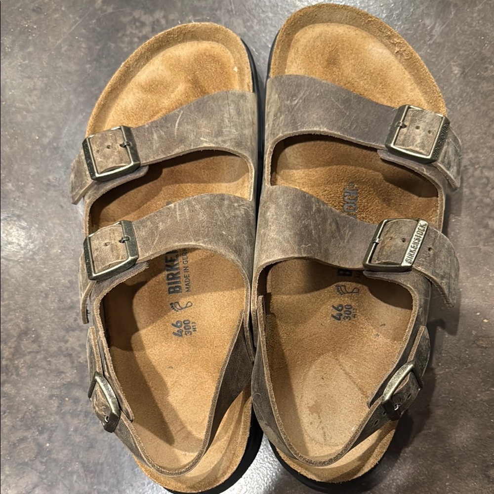 Birkenstock Brown Sandals Two-Strap Design